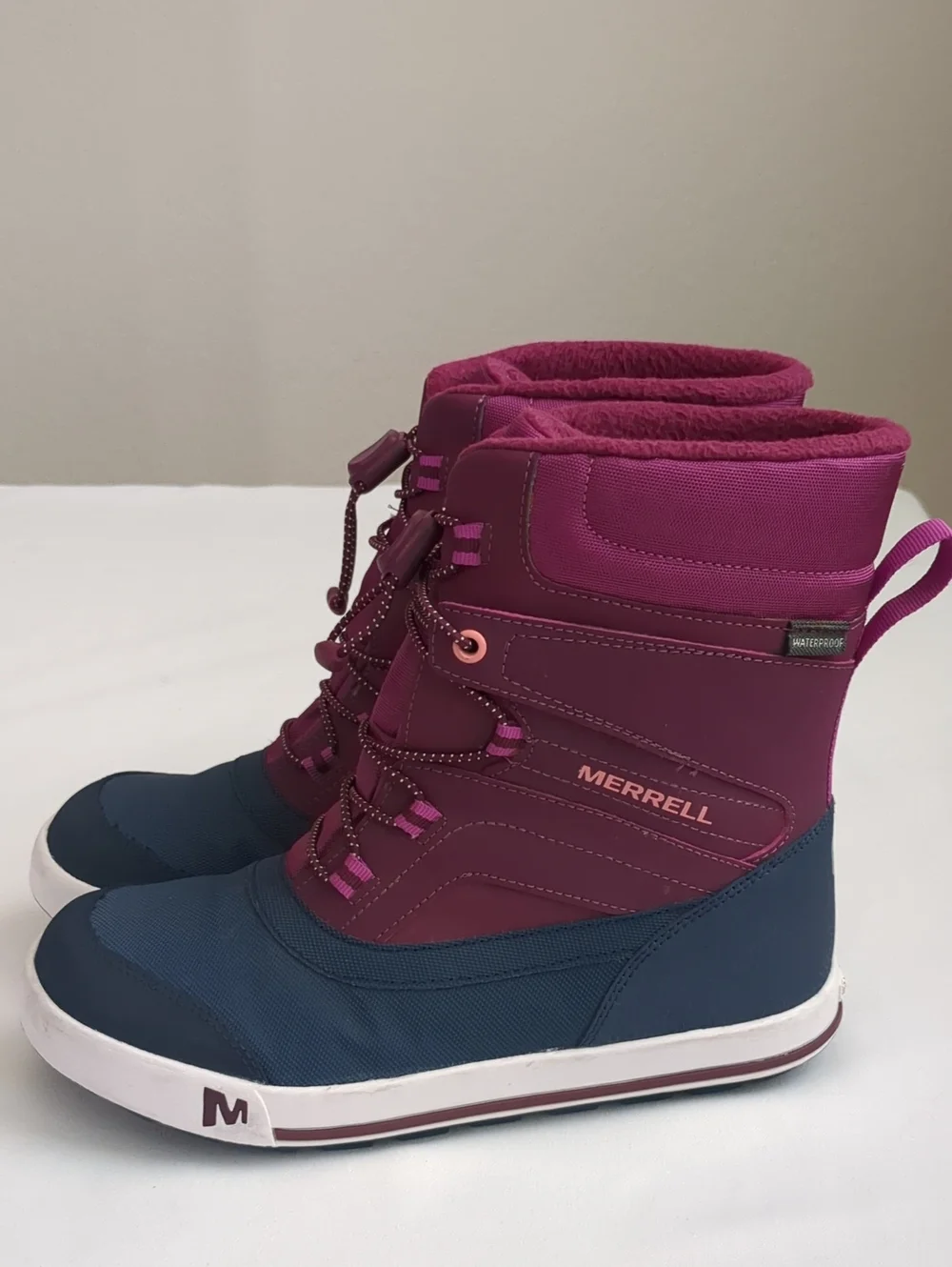 Merrell Snow Bank Winter Snow Girl's Boots Sz 4